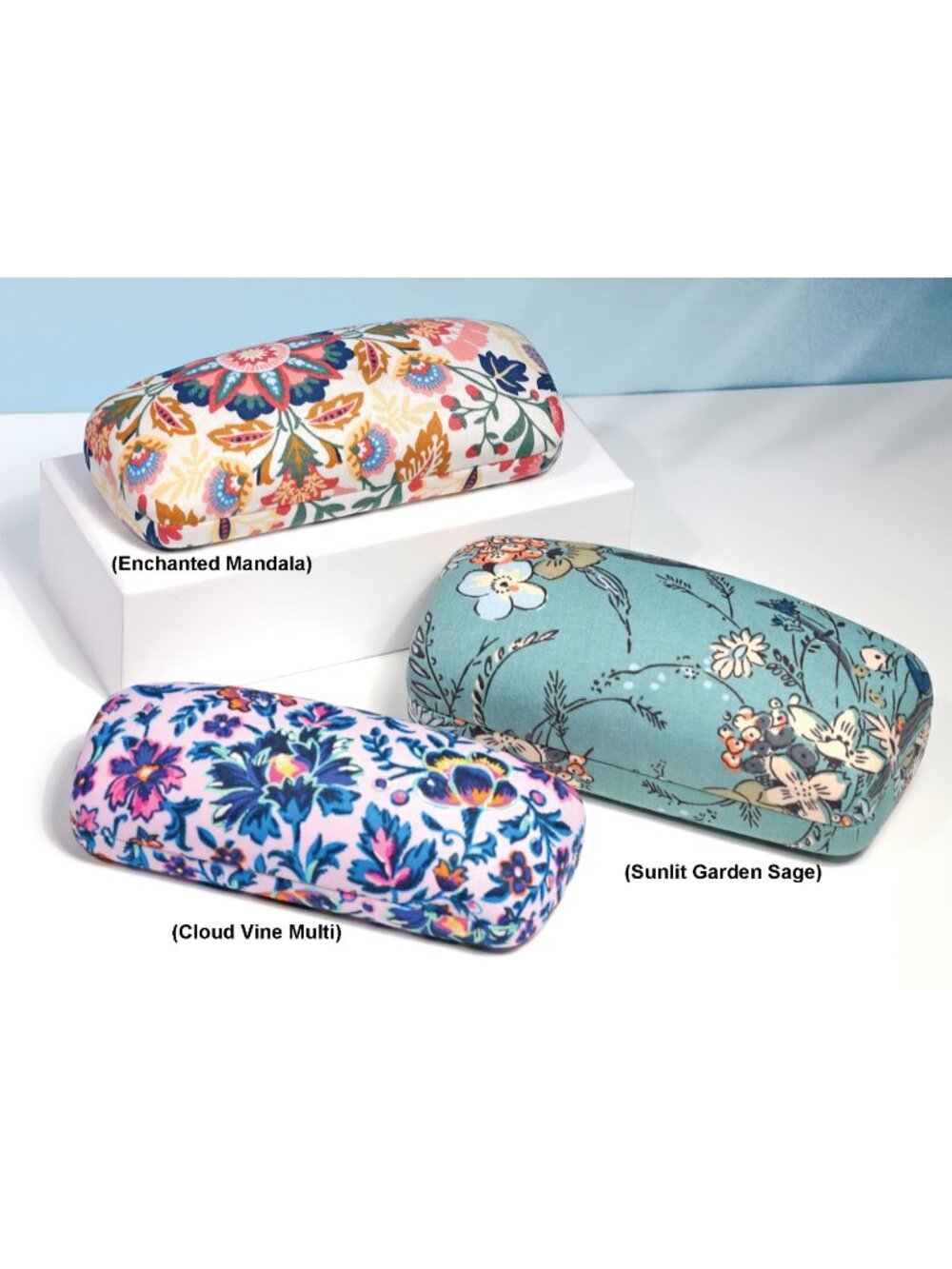 Vera Bradley Clamshell Eyeglass Case - SEA AIR FLORAL - Picture 8 of 14